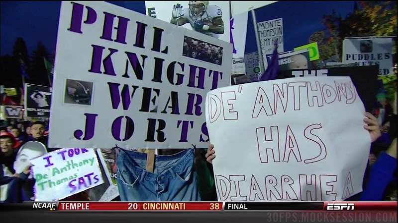Illustration for article titled Desmond Howard Is Not Impressed: Your Oregon-UW GameDay Sign Roundup